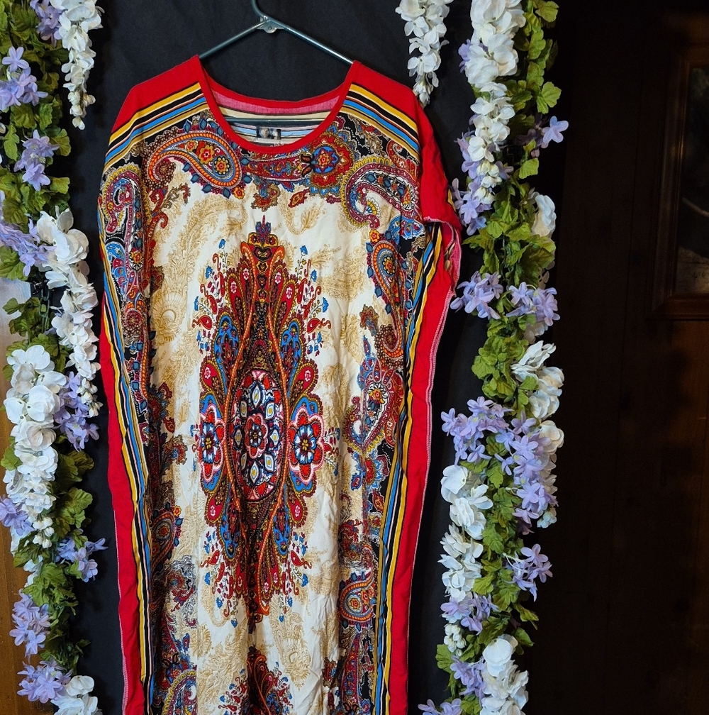 Colorful Paisley Print Dress
